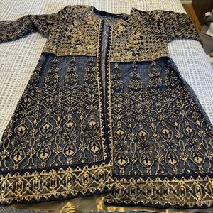 Limelight large dark blue four piece outfit new Pakistani Indian